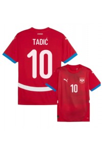 Serbia Dusan Tadic #10 Jalkapallovaatteet Kotipaita EM-Kisat 2024 Lyhythihainen